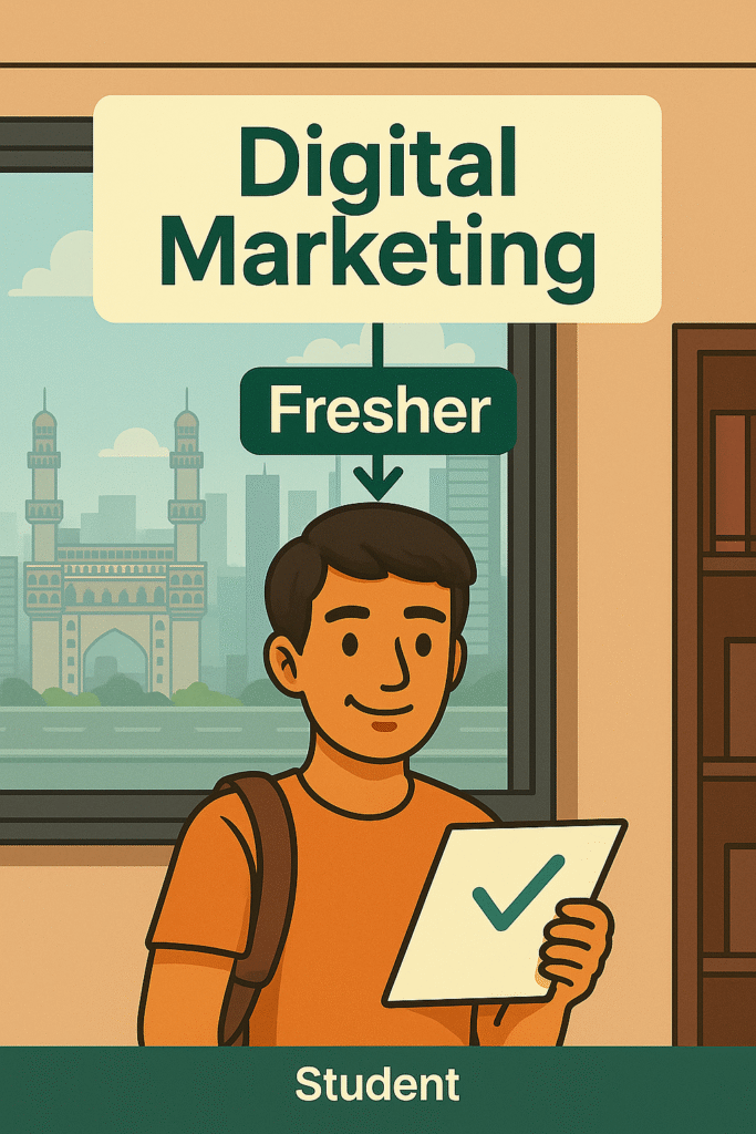 Digital marketing training for freshers and beginners - learn SEO SEM social media marketing at Kravos Concept Hyderabad